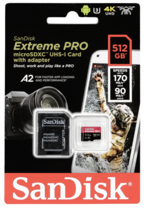 SanDisk microSDXC 512GB memorijska kartica