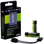 Verico LoopEnergy AA USB-C Mignon-Akku 2550mWh 1,5V 2 St. mignon (AA) akumulator Li-Ion 1700 mAh 1.5 V 2 St.