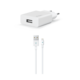 TTEC punjač - Output 1xUSB 2,1A - +MicroUSB cable 1,2m White
