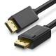 DisplayPort na DisplayPort kabel UGREEN DP102, 4K, 3D, 2m (crni)