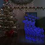 vidaXL Ukrasni božićni sobovi 3 kom 60 x 16 x 100 cm akrilni