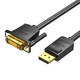 DisplayPort to DVI (24+1) Cable 2m Vention HAFBH 1080P 60Hz(Black)