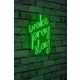 Ukrasna plastična LED rasvjeta, Wake Pray Slay - Green