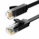 Flat mrežni kabel UGREEN Ethernet RJ45, Cat.6, UTP, 12m (crni)