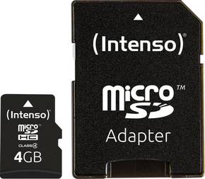 Intenso 4 GB Micro SDHC-Card microsdhc kartica 4 GB Class 4 uklj. sd-adapter