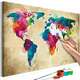 Slika za samostalno slikanje - World Map (Colourful) 60x40
