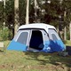 vidaXL Šator za kampiranje s LED svjetlom plavi 344 x 282 x 212 cm