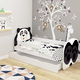 Dječji krevet ACMA Animals, bočna bijela + ladica 160x80 cm