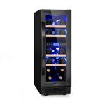 Klarstein Vinovilla 17 Built-in Duo Onyx Edition ugradbeni hladnjak za vino, 17 boca, 2 temperaturne zone