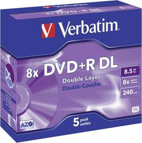 Verbatim 43541 DVD+r dl prazan 8.5 GB 5 St. kutija za disk