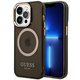 Guess GUHMP14XHTCMK Apple iPhone 14 Pro Max black hard case Gold Outline Translucent MagSafe