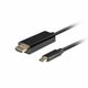Lanberg Kabel USB-C (M)- HDMI (M) 1M 4K 60Hz Crni