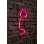 Ukrasna plastična LED rasvjeta, Cat - Pink