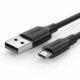 Kabel USB na Micro USB UGREEN, QC 3.0, 2.4A, 2m (crni) (paket od 5 komada)