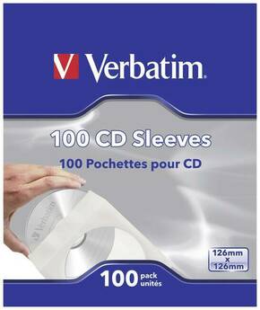 Verbatim kutija za CD 49976 1 CD/DVD/Blu-ray bijela papir 100 St.