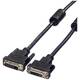 Value DVI priključni kabel DVI-D 24+1-polni utikač 3.00 m crna 11.99.5564 sa zaštitom, mogućnost vijčanog spajanja DVI kabel