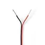 Kabel NEDIS, zvučnik, 2x0.35, crveno-crni, low cost, 1m