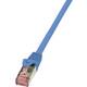 LogiLink CQ2026S RJ45 mrežni kabel, Patch kabel cat 6 S/FTP 0.50 m plava boja vatrostalan, sa zaštitom za nosić 1 St.