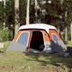 vidaXL Šator za kampiranje LED svjetlosivi-narančasti 344x282x212 cm