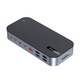 Choetech M52 adapter USB-C / USB-C PD, USB-C, USB-A, HDMI, VGA, DP, SD, TF, RJ45, AUX grey