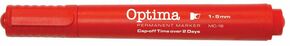 Marker permanentni OPTIMA MC16 1-5mm kosi vrh crveni