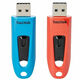 SanDisk Ultra USB izbrisivi memorijski pogon 64 GB USB Tip-A 3.2 Gen 1 (3.1 Gen 1) Plavo, Crveno