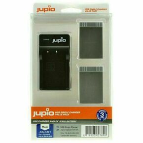 Jupio KIT 2x Battery PS-BLS5 PS-BLS50 1210mAh + USB Dual Charger komplet punjač i dvije baterije za Olympus E-P3