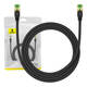 Pleteni mrežni kabel cat.8 Baseus Ethernet RJ45, 40Gbps, 1,5m (crni) (paket od 5 komada)