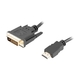 Kabel DVI m - HDMI m, 1.8m, Dual Link DVI-D, 4K @30Hz (CA-HDDV-20CU-0018-BK)