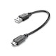 Cellularline micro USB kabel 15 cm: crni