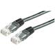 Value 21.99.1525 RJ45 mrežni kabel, Patch kabel cat 6 U/UTP 0.50 m crna 1 St.