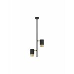 NOVA LUCE 9010220 | Pongo-Pogno Nova Luce visilice svjetiljka elementi koji se mogu okretati 2x GU10 crno mat, zlatno