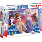 Snježno kraljevstvo 2 Elsa i Anna Supercolor puzzle 60kom - Clementoni