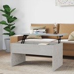 Stolić za kavu boja betona 80x50,5x41,5 cm konstruirano drvo