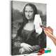 Slika za samostalno slikanje - Black and White Mona Lisa 40x60