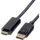 Roline DisplayPort / HDMI adapterski kabel DisplayPort utikač, HDMI A utikač 1.00 m crna 11.04.5785 sa zaštitom DisplayPort kabel