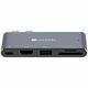 CNS-TDS05DG - CANYON DS-5 Multiport Docking Station with 5 port, with Thunderbolt 3 Dual type C male port, 1Thunderbolt 3 female1HDMI1USB3.01SD1TF. Input 100-240V, Output USB-C PD100WUSB-A 5V/1A, Aluminiu - - div stylebackground-color white...