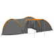 vidaXL Šator za kampiranje 650x240x190 cm za 8 osoba sivo-narančasti