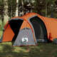 vidaXL Šator za 3 osobe sivo-narančasti 370 x 185 x 116 cm taft 185T