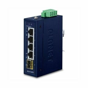 PLT-IGS-510TF - Planet 5-Port Industrial Compact 4x 1GbE 1x 100 1000X SFP Ethernet Switch - PLT-IGS-510TF - Planet IGS-510TF