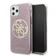 Guess GUHCN65PCUGLPI iPhone 11 Pro Max pink hard case 4G Circle Glitter
