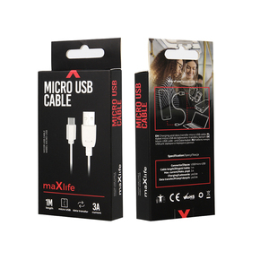MAXLIFE USB - MICRO USB KABEL 3A