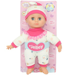Jelley mekana lutka u ružičasto-bijeloj odjeći 26cm