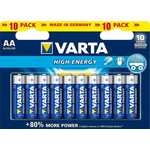 Varta punjive baterije High Energy Mignon (AA) 10 pack