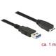 Delock USB kabel USB 3.2 gen. 1 (USB 3.0) USB-A utikač, USB-Micro-B 3.0 utikač 1.00 m crna pozlaćeni kontakti