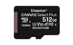 KINGSTON Canvas Select Plus 512GB MicroSDXC 85 MB/s SDCS2/512GBSP