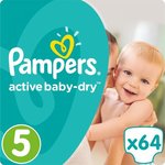 Pampers pelene Active Baby 5 Junior, 64 kom