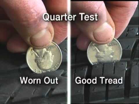 Test s kovanicom koji pokazuje kvalitetu dubine profila auto gume