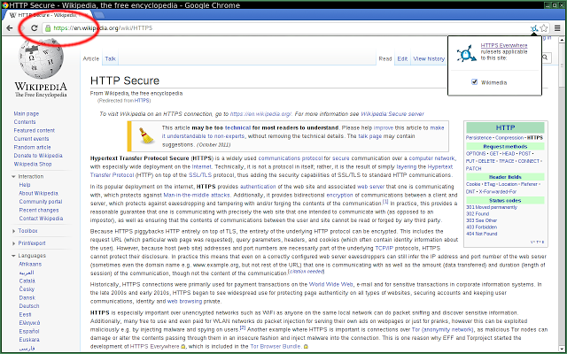 Google Chrome ekstenzija HTTPS everywhere