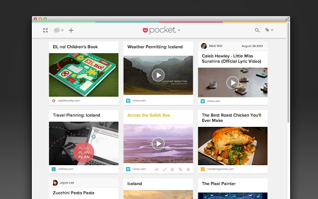 Google Chrome ekstenzija Pocket